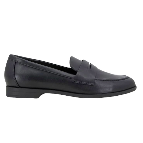 Kensie Ladies Penny Black Loafers - Picture 3 of 6